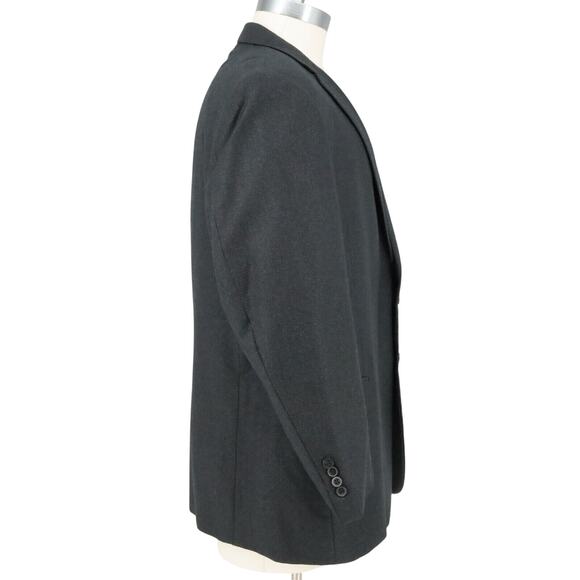 Joseph Abboud Sport Coat Mens 48R Black Micro Stripe Wool Tweed Jacket Lined - Picture 6 of 16